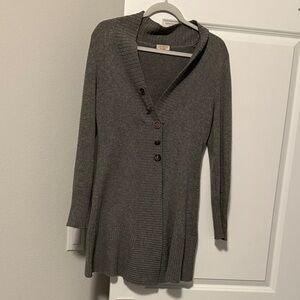 Brunello Cucinelli Gray Cashmere mid length cardigan Sweater